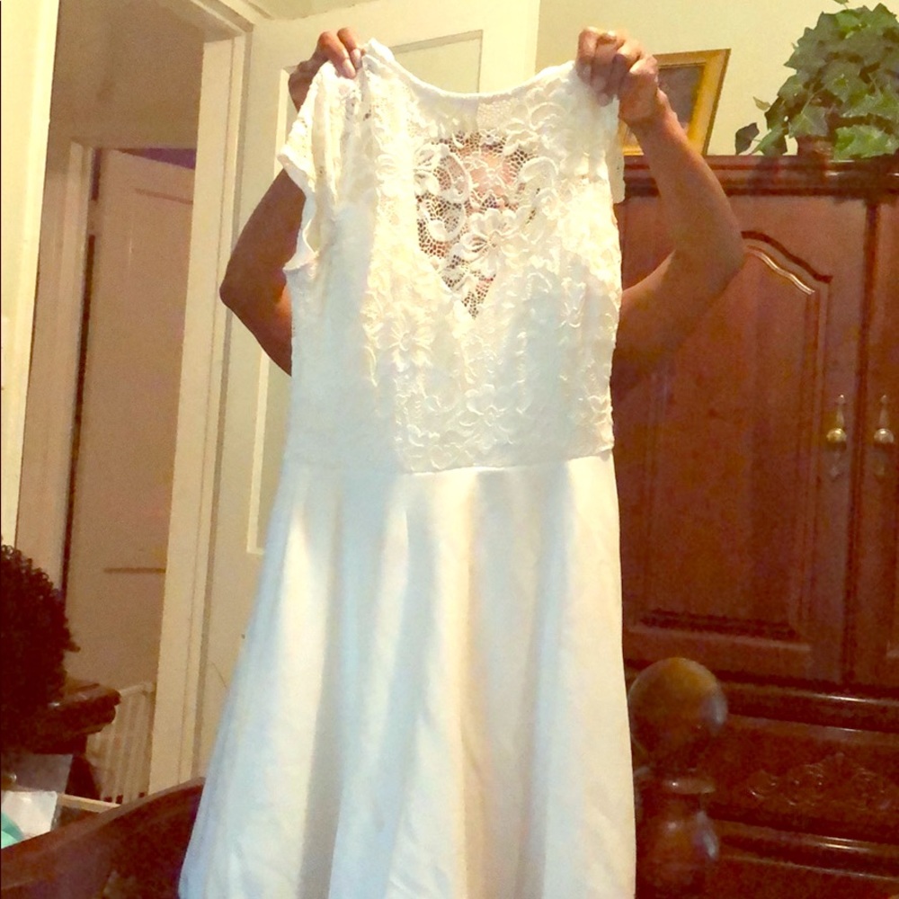 White B.Smart Dress Classy